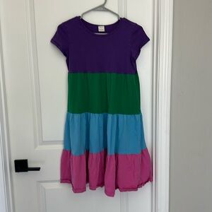 Hanna Andersson Girl’s playdress size 12, 150cm, tiered multicolor, VGUC